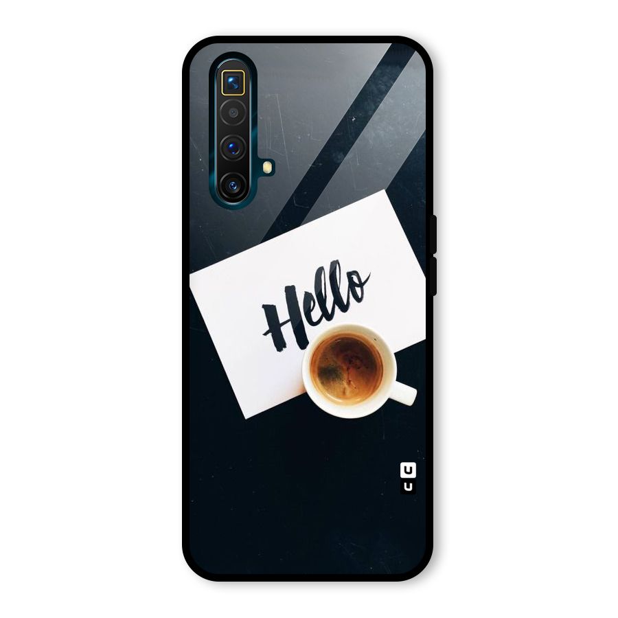 Hello Coffee Glass Back Case for Realme X3