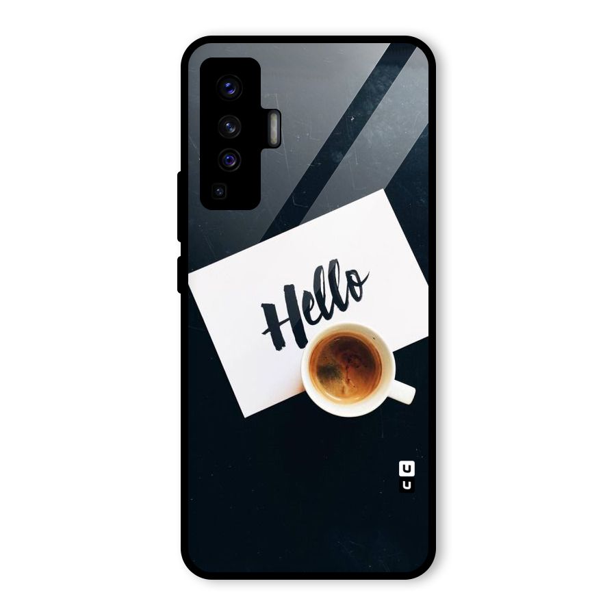 Hello Coffee Glass Back Case for Vivo X50