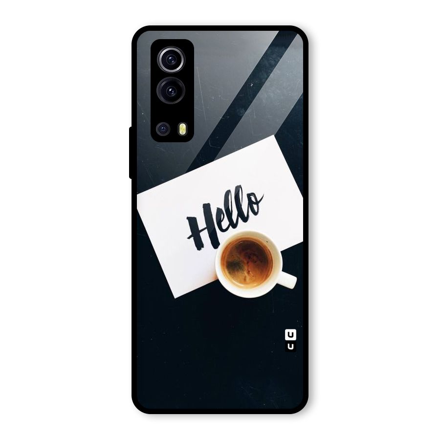 Hello Coffee Glass Back Case for Vivo iQOO Z3