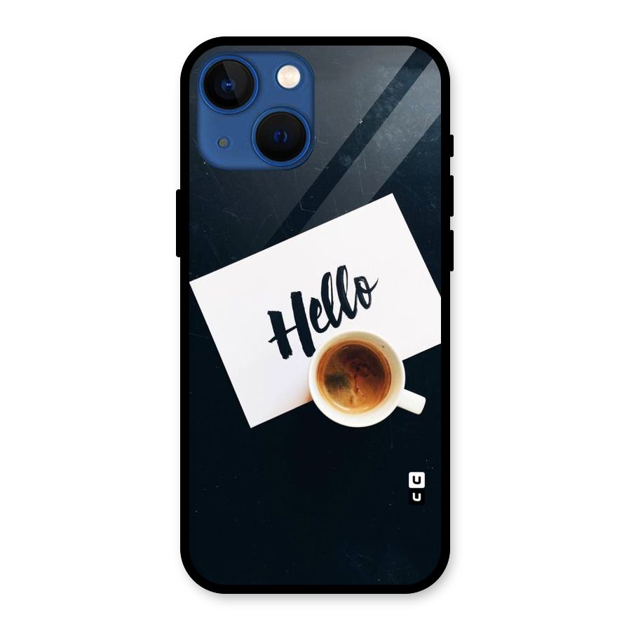 Hello Coffee Glass Back Case for iPhone 13 Mini