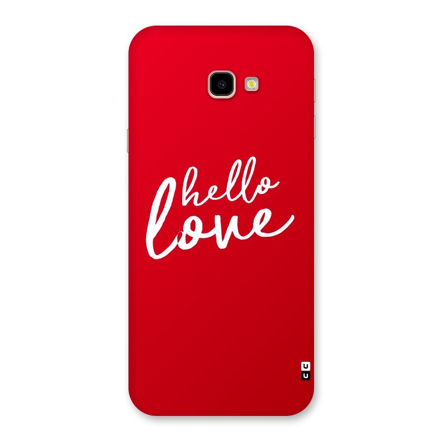 Hello Love Back Case for Galaxy J4 Plus