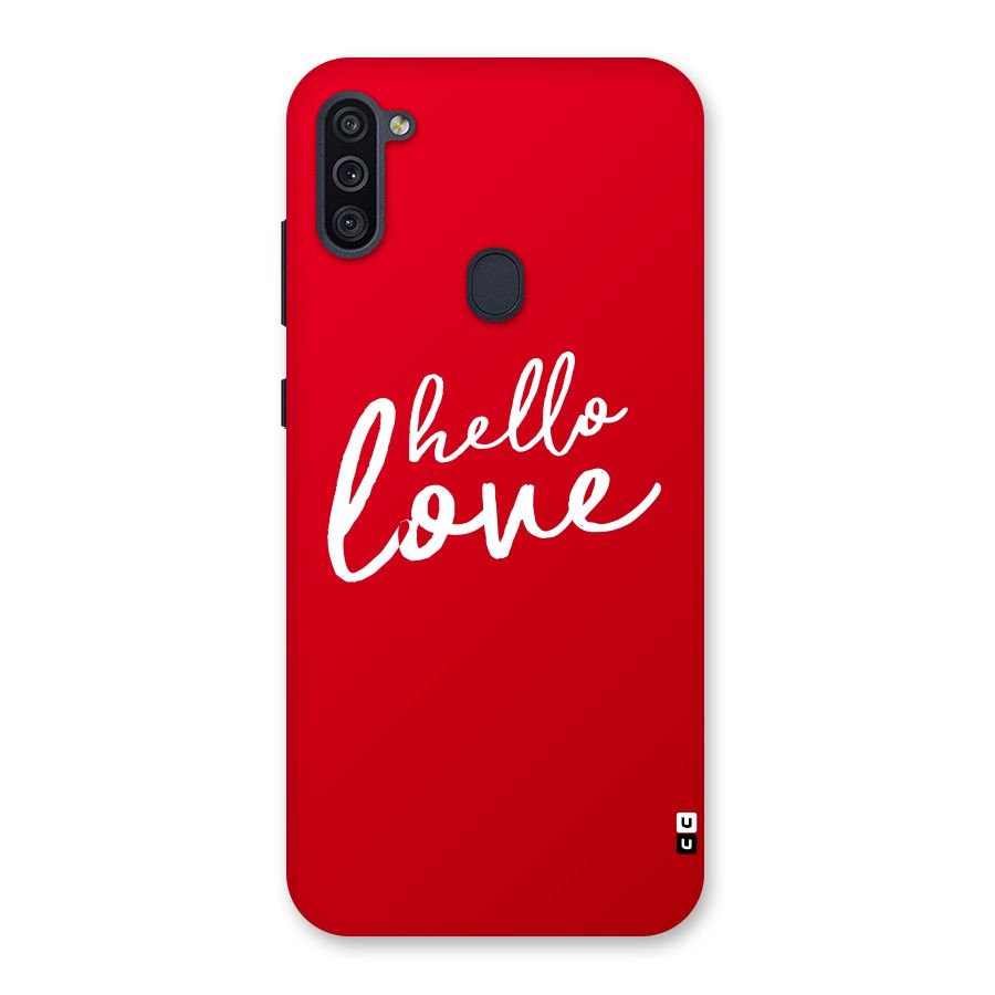 Hello Love Back Case for Galaxy M11
