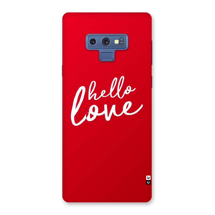 Hello Love Back Case for Galaxy Note 9