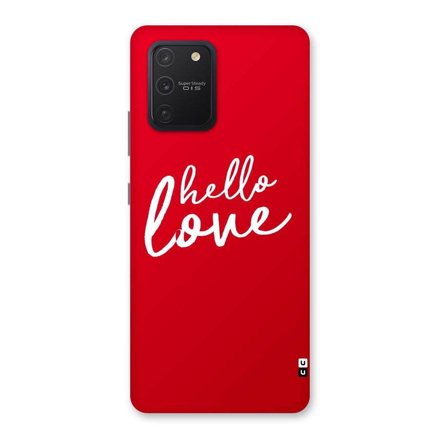 Hello Love Back Case for Galaxy S10 Lite