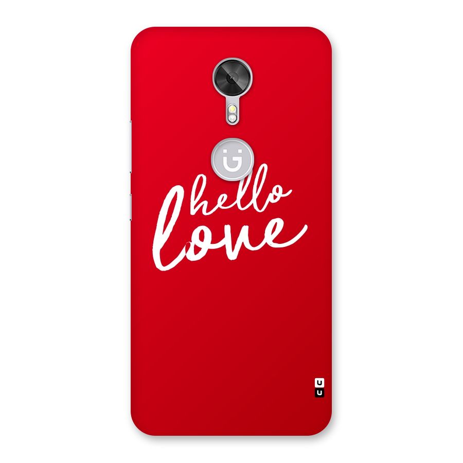 Hello Love Back Case for Gionee A1