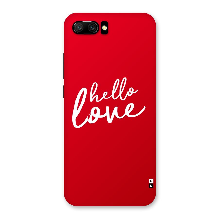 Hello Love Back Case for Honor 10