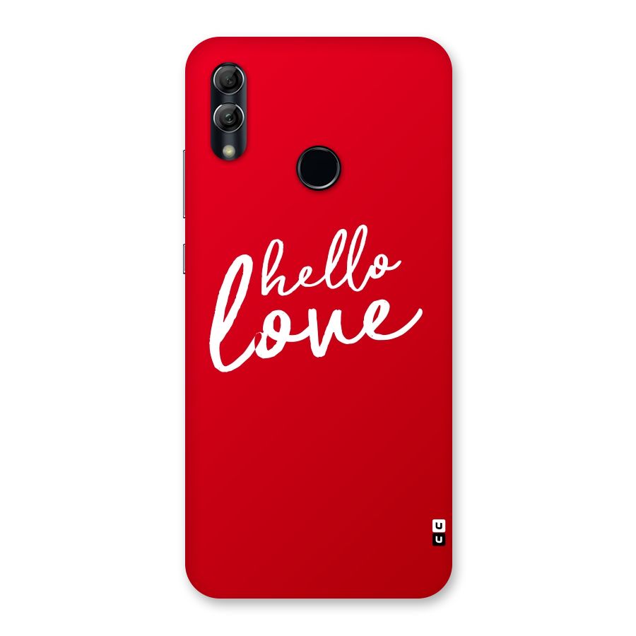 Hello Love Back Case for Honor 10 Lite