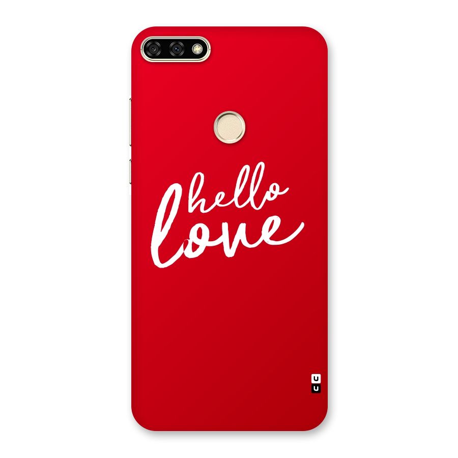 Hello Love Back Case for Honor 7A