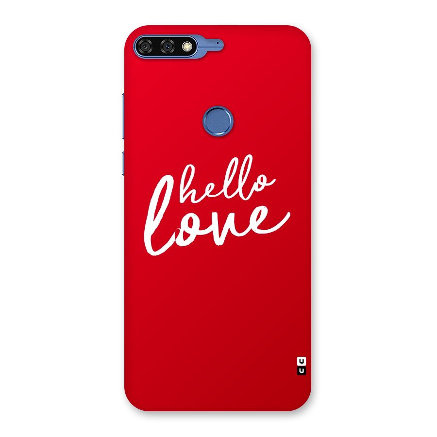 Hello Love Back Case for Honor 7C