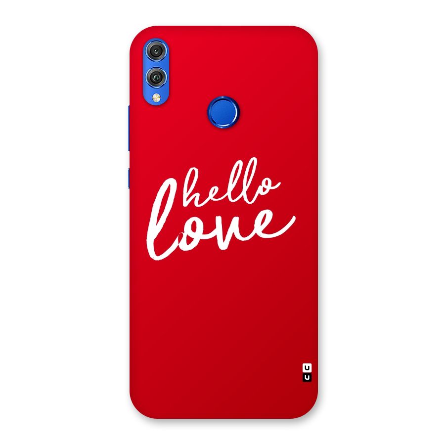 Hello Love Back Case for Honor 8X