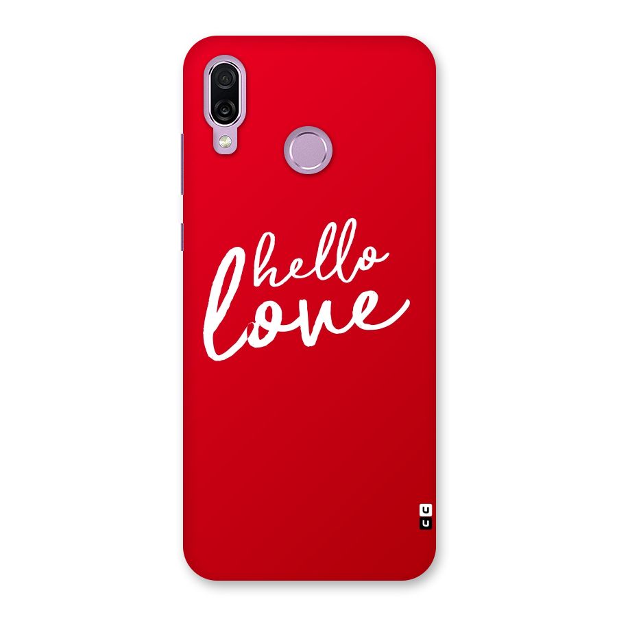 Hello Love Back Case for Honor Play