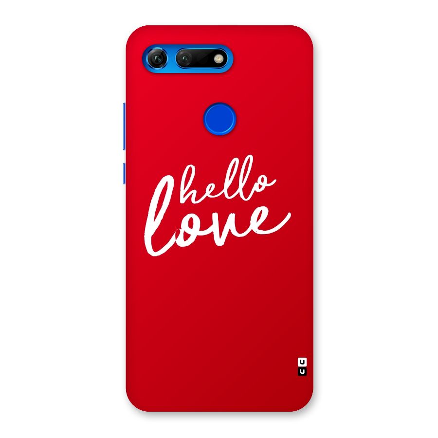 Hello Love Back Case for Honor View 20