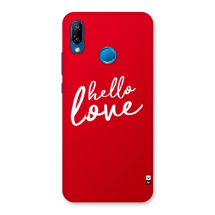 Hello Love Back Case for Huawei P20 Lite