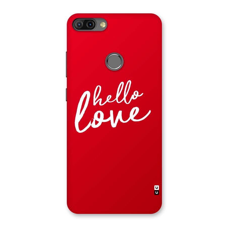 Hello Love Back Case for Infinix Hot 6 Pro