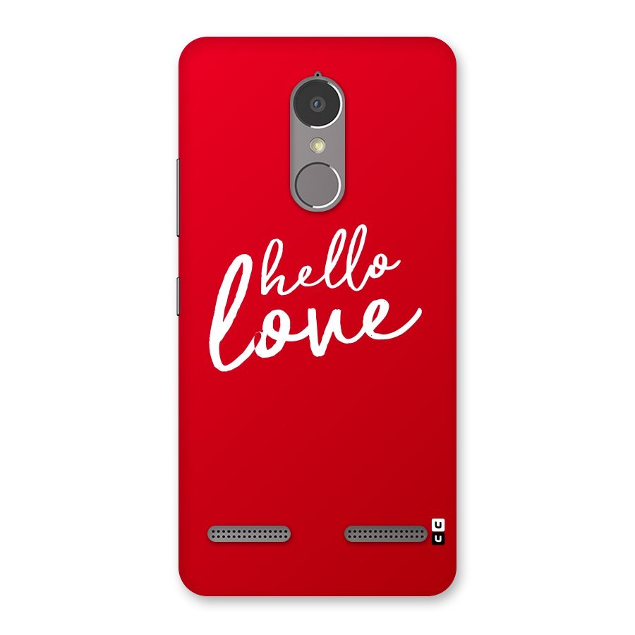 Hello Love Back Case for Lenovo K6 Power