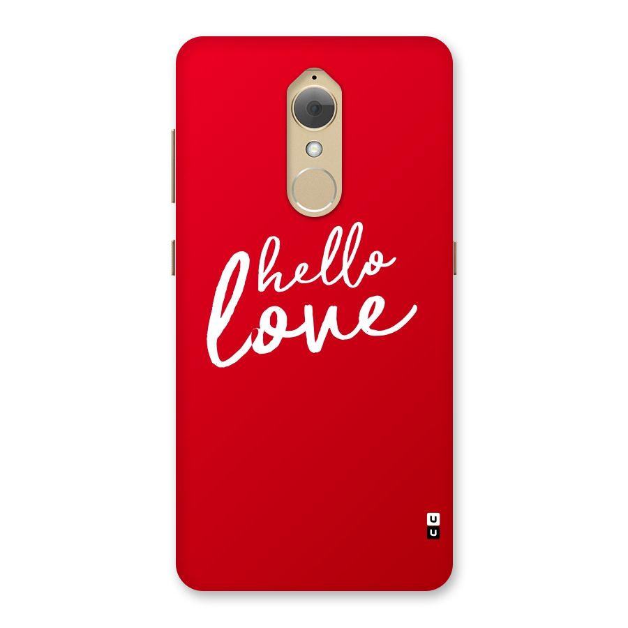 Hello Love Back Case for Lenovo K8