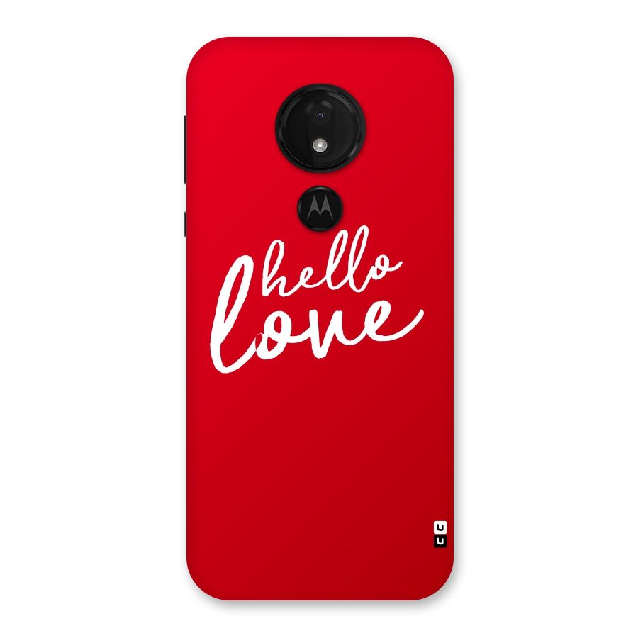 Hello Love Back Case for Moto G7 Power