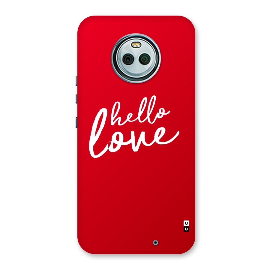 Hello Love Back Case for Moto X4
