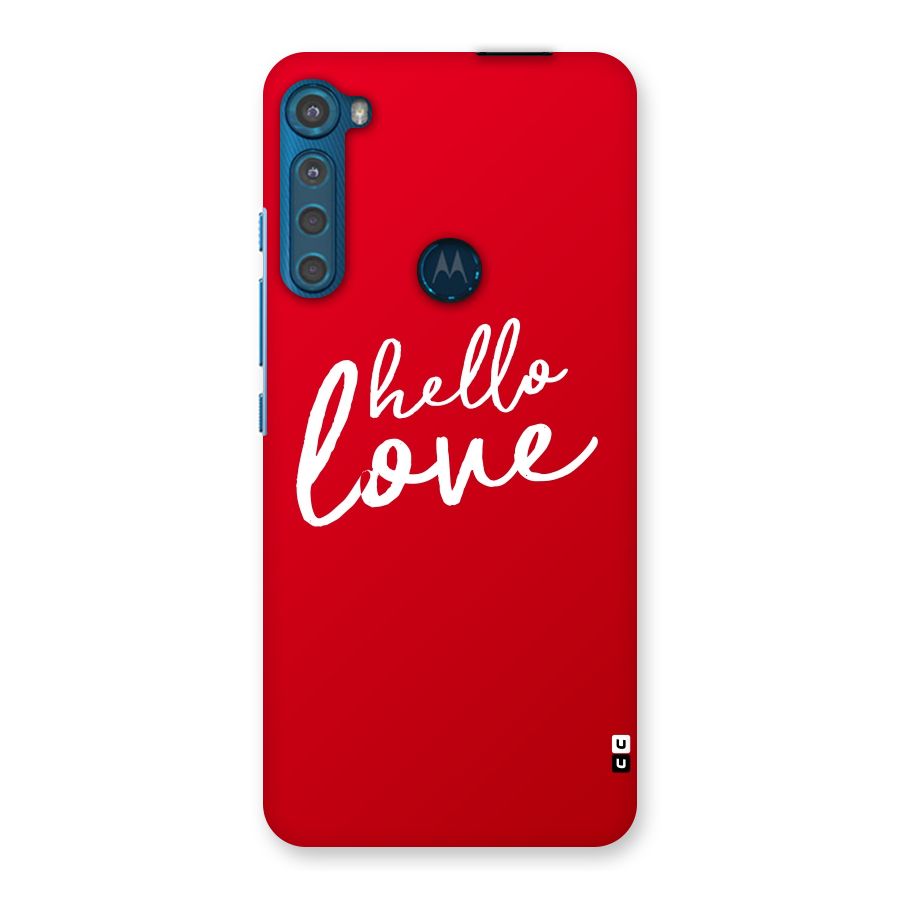 Hello Love Back Case for Motorola One Fusion Plus