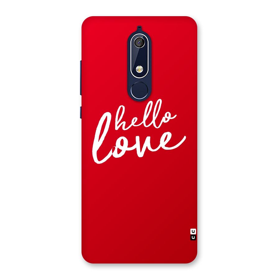 Hello Love Back Case for Nokia 5.1