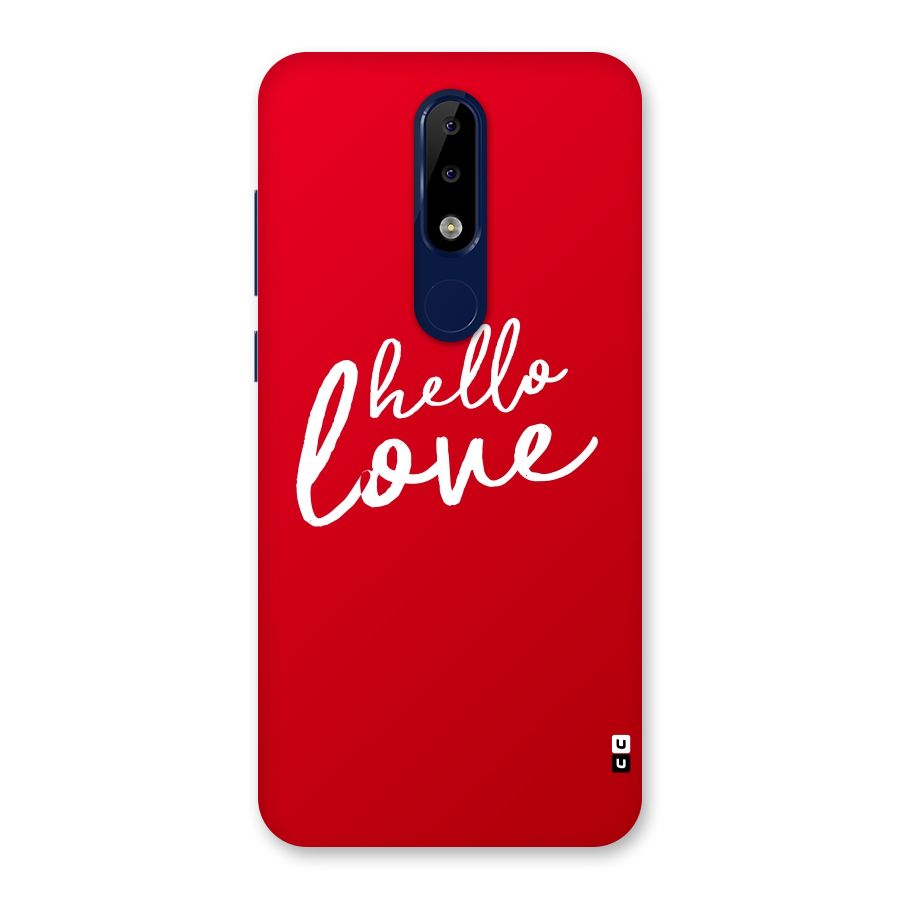 Hello Love Back Case for Nokia 5.1 Plus