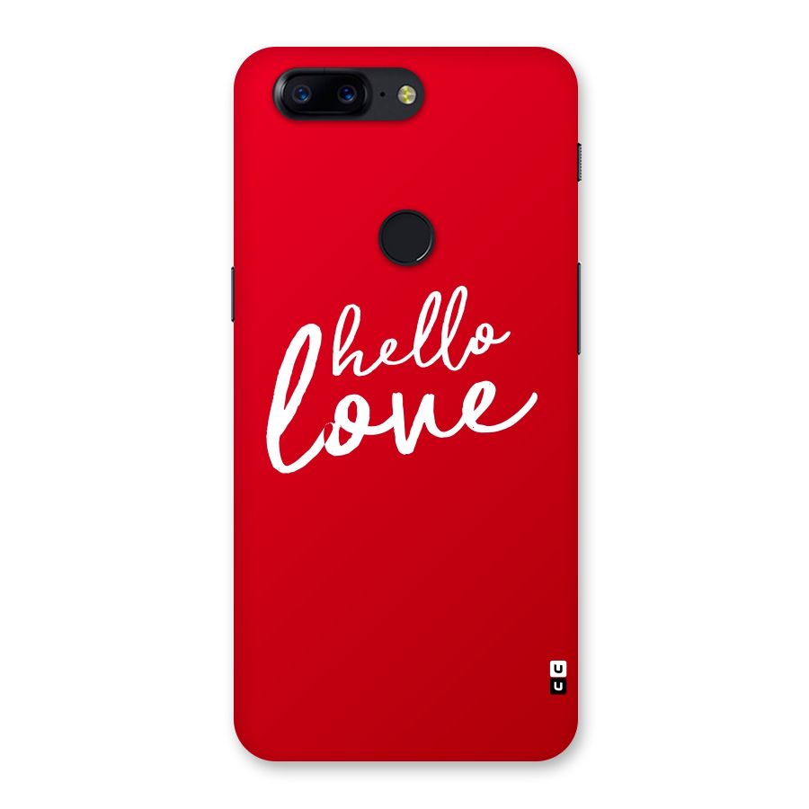 Hello Love Back Case for OnePlus 5T