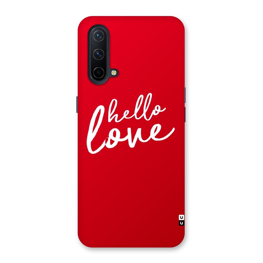 Hello Love Back Case for OnePlus Nord CE 5G