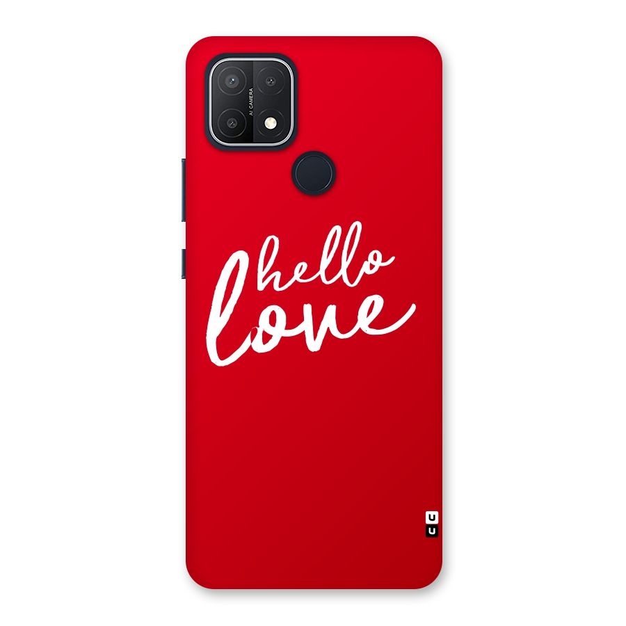 Hello Love Back Case for Oppo A15s
