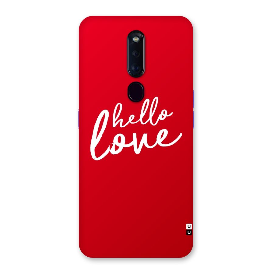 Hello Love Back Case for Oppo F11 Pro