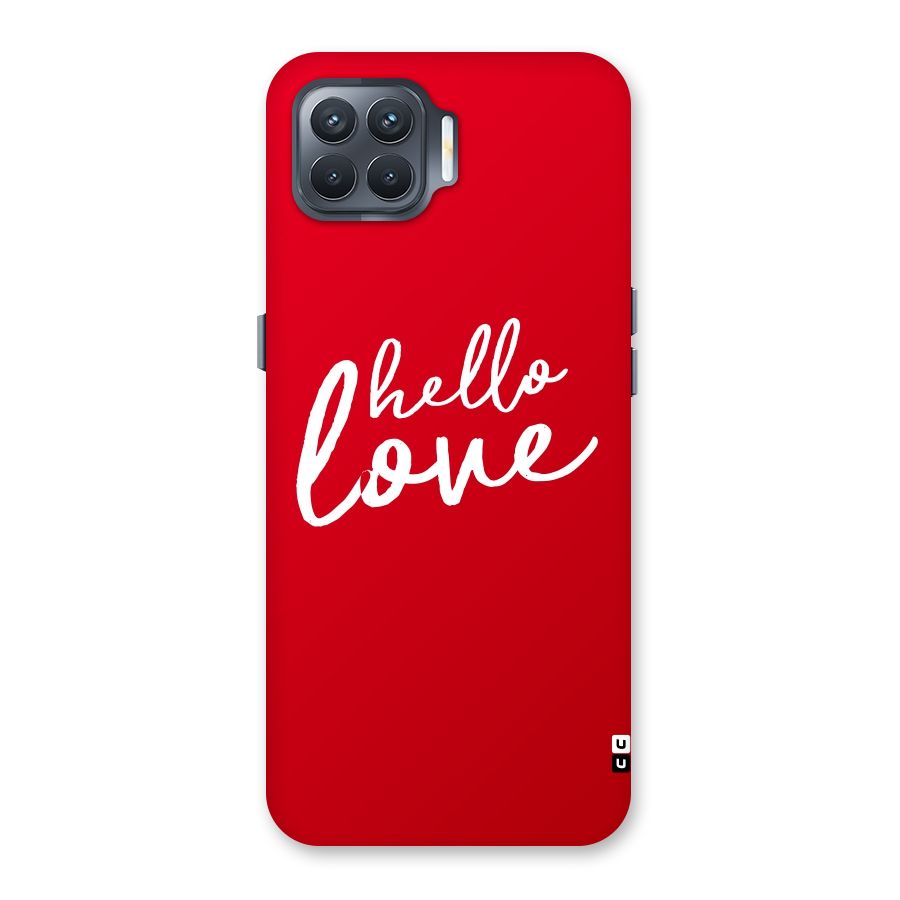 Hello Love Back Case for Oppo F17 Pro