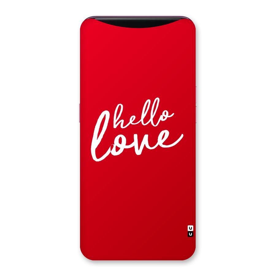 Hello Love Back Case for Oppo Find X