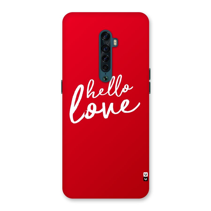 Hello Love Back Case for Oppo Reno2