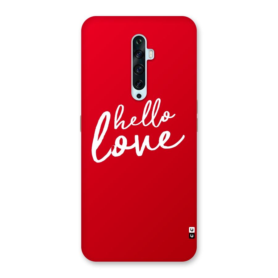 Hello Love Back Case for Oppo Reno2 Z