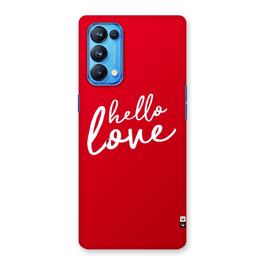 Hello Love Back Case for Oppo Reno5 Pro 5G