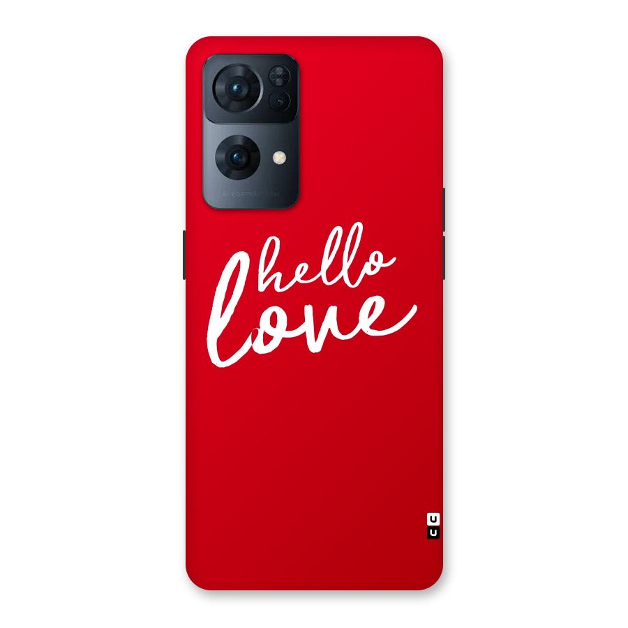 Hello Love Back Case for Oppo Reno7 Pro 5G