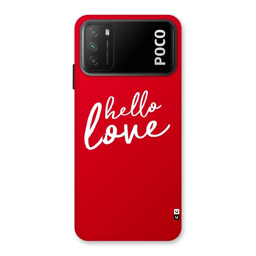 Hello Love Back Case for Poco M3