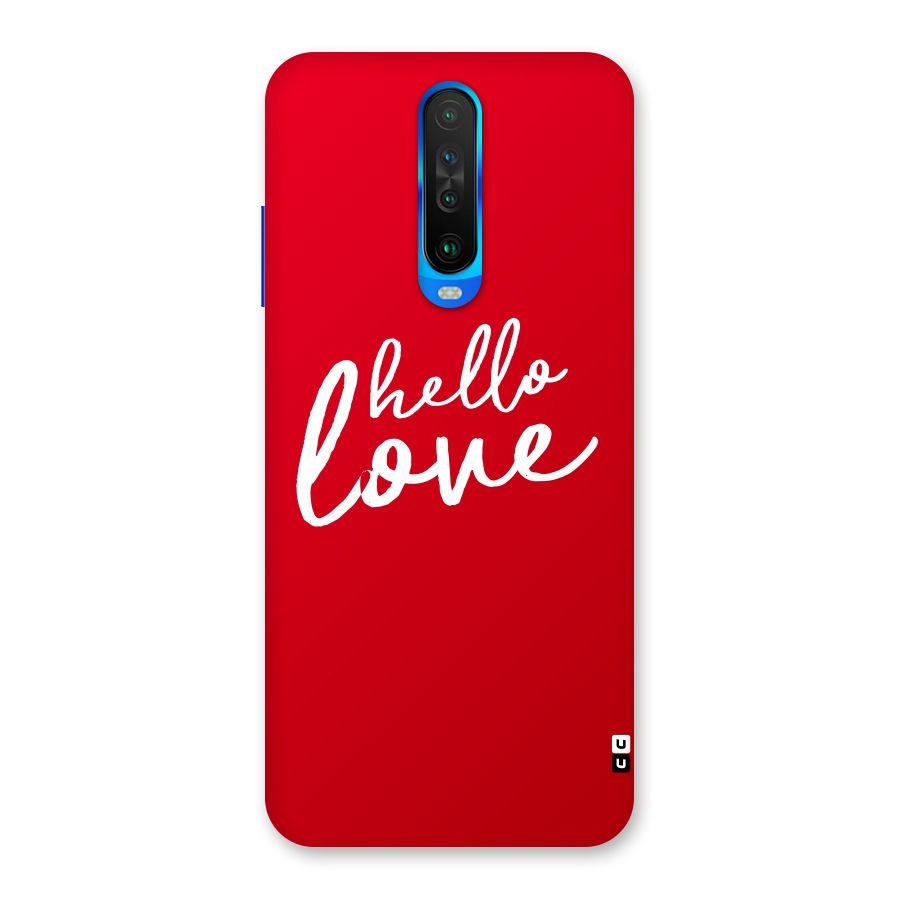 Hello Love Back Case for Poco X2