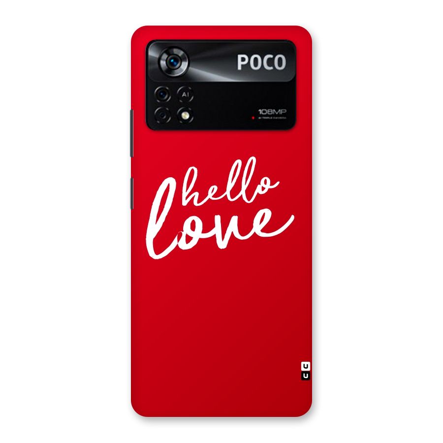 Hello Love Back Case for Poco X4 Pro 5G