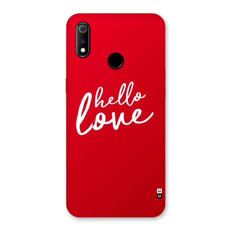 Hello Love Back Case for Realme 3
