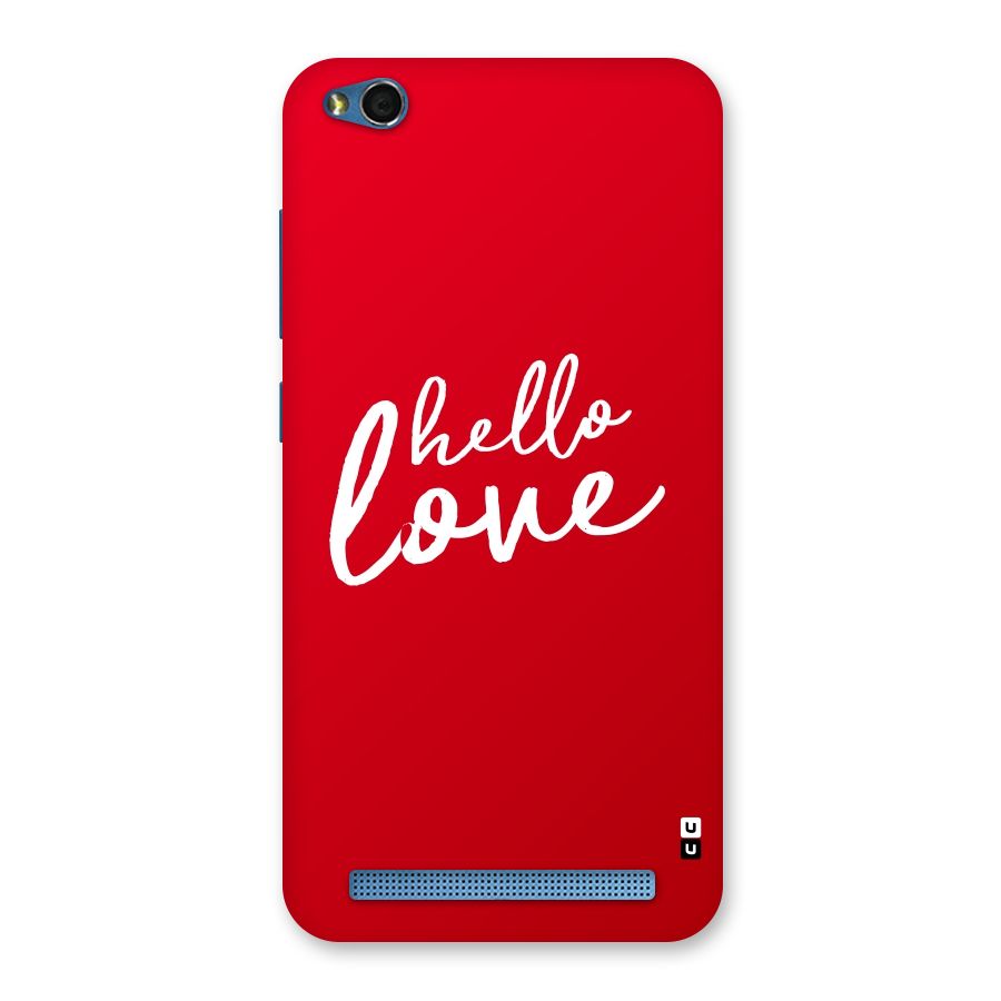 Hello Love Back Case for Redmi 5A