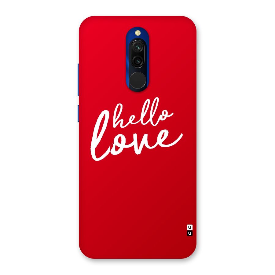 Hello Love Back Case for Redmi 8