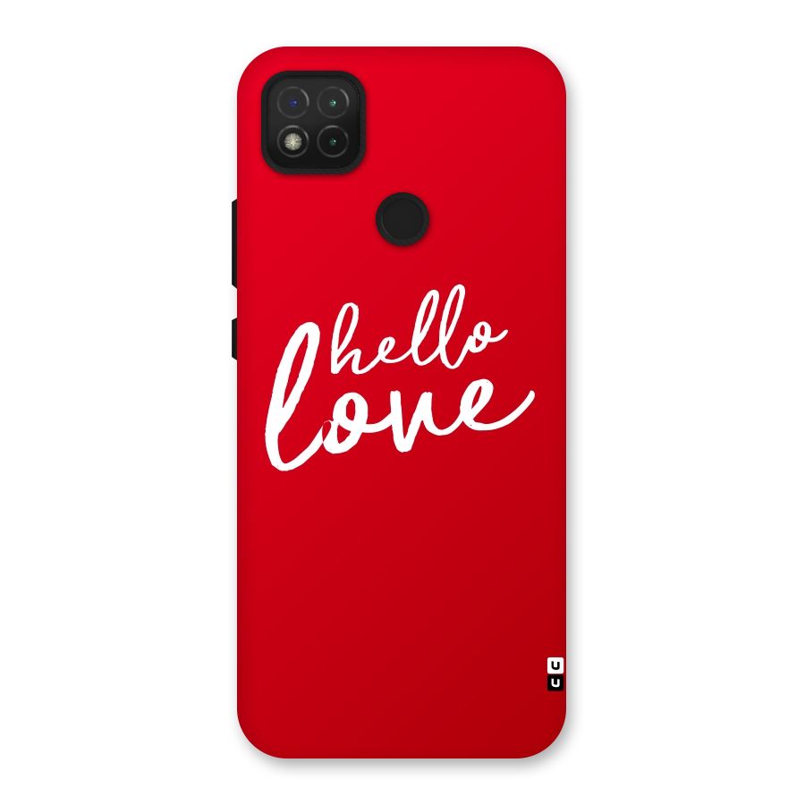 Hello Love Back Case for Redmi 9