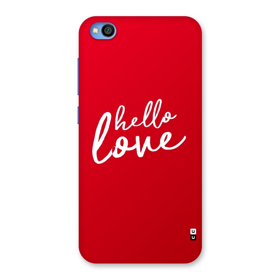 Hello Love Back Case for Redmi Go