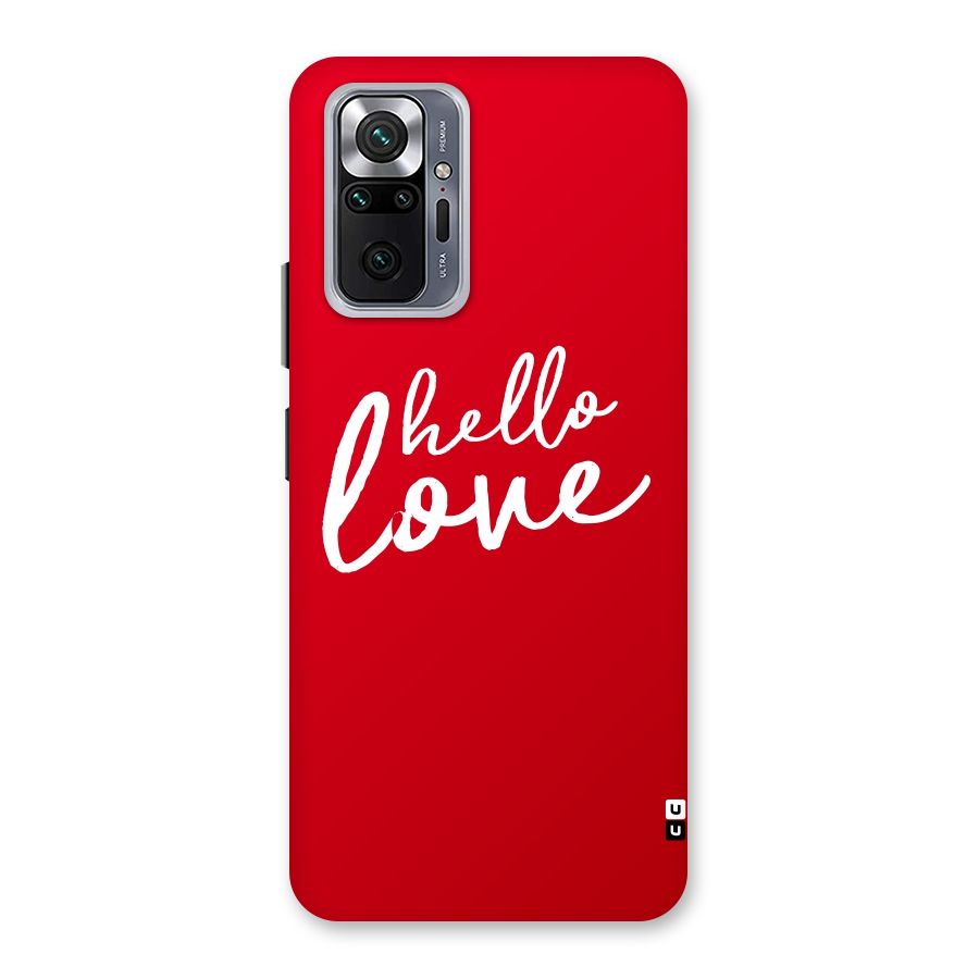 Hello Love Back Case for Redmi Note 10 Pro Max