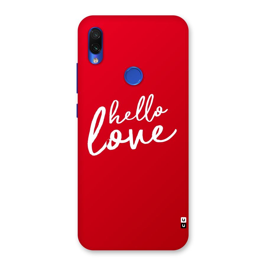 Hello Love Back Case for Redmi Note 7S
