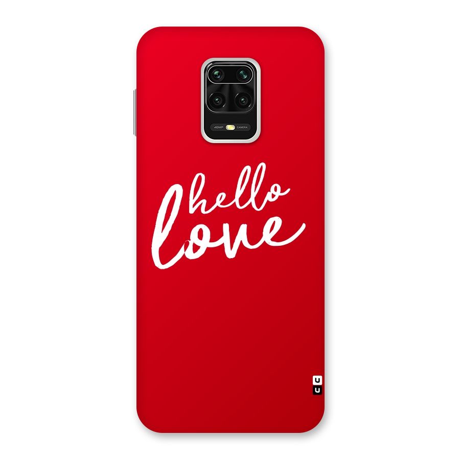 Hello Love Back Case for Redmi Note 9 Pro Max