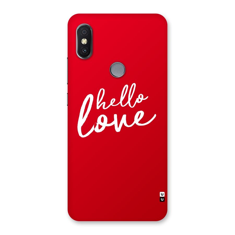 Hello Love Back Case for Redmi Y2