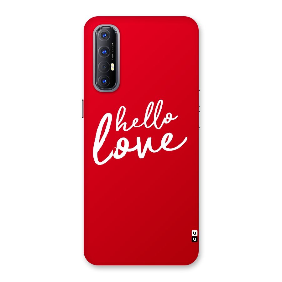 Hello Love Back Case for Reno3 Pro