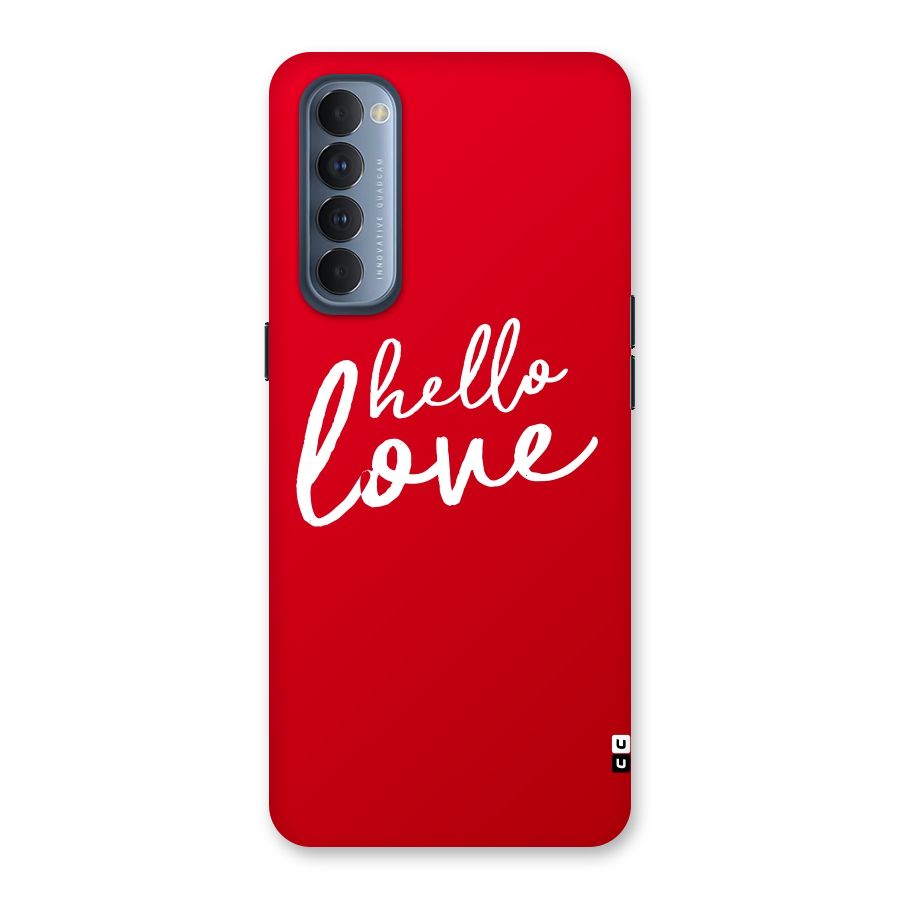Hello Love Back Case for Reno4 Pro