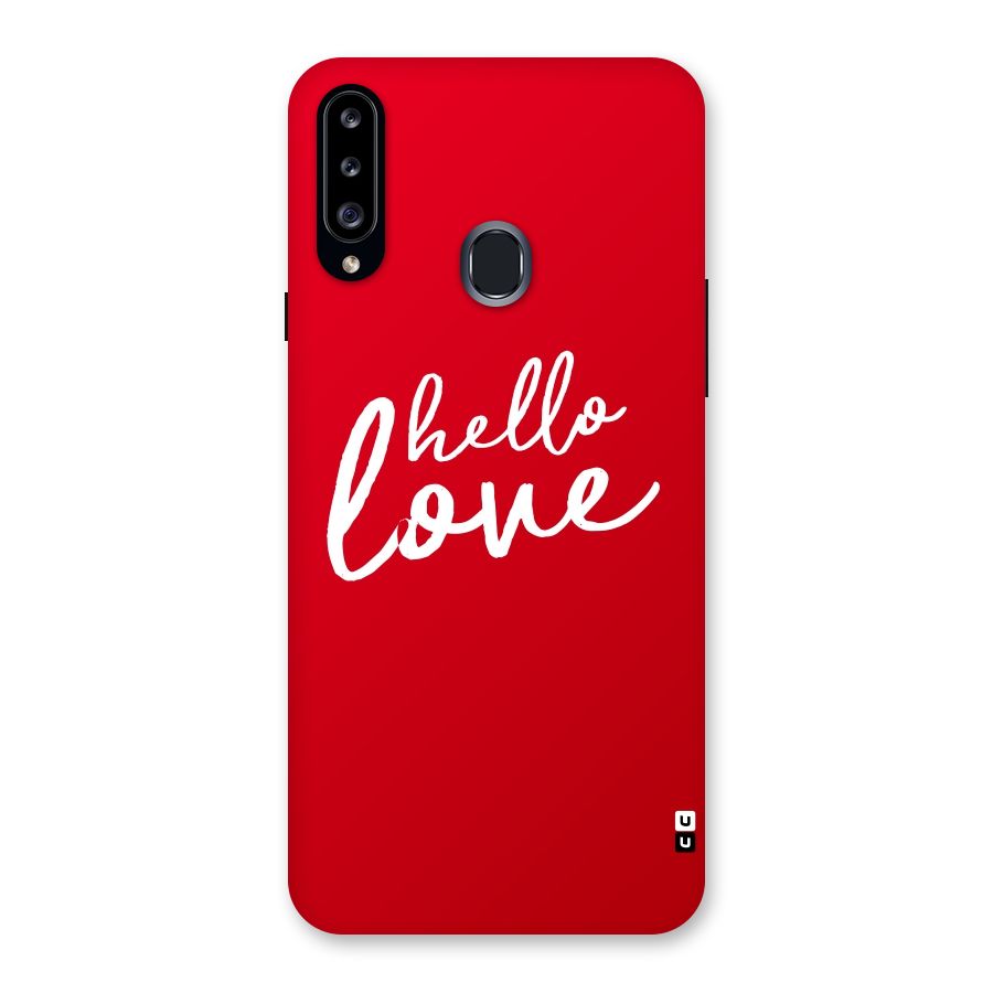 Hello Love Back Case for Samsung Galaxy A20s